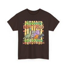 Dinosaur T‑Shirt — "Dinosaurs Didn't Read" Cute Retro Dino Graphic Tee