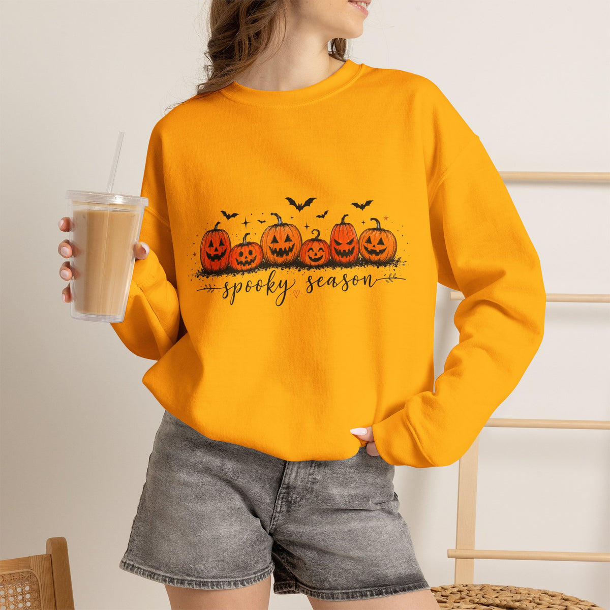 Spooky Season Pumpkin Crewneck Sweatshirt