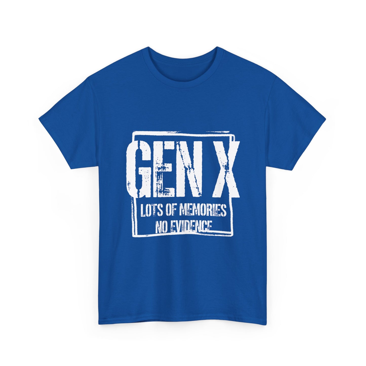 Gen X Tee — "Gen X: Lots of Memories, No Evidence" Vintage Retro Shirt