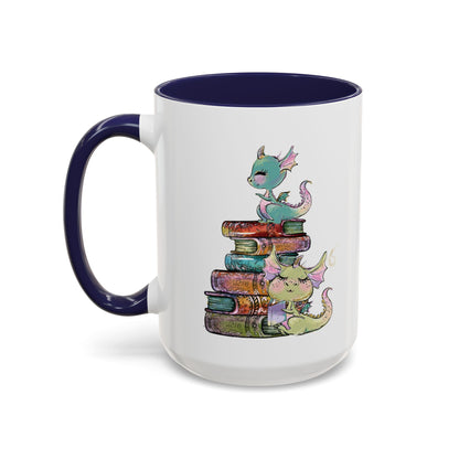 Book Dragons - Accent Coffee Mug (11, 15oz)