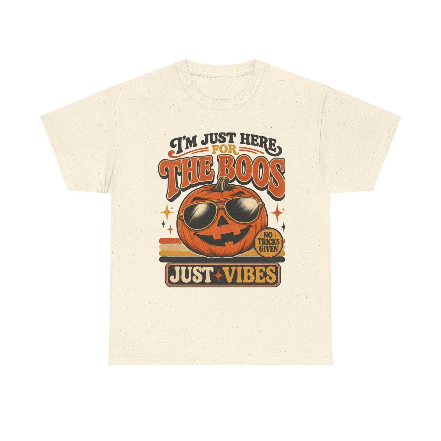 Halloween Pumpkin Tee — "I’m Just Here for the Boos" Retro Vibes