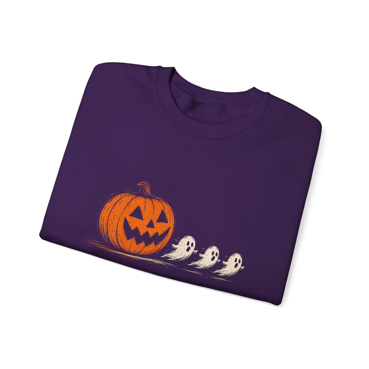 Halloween Pumpkin & Ghosts Crewneck Sweatshirt
