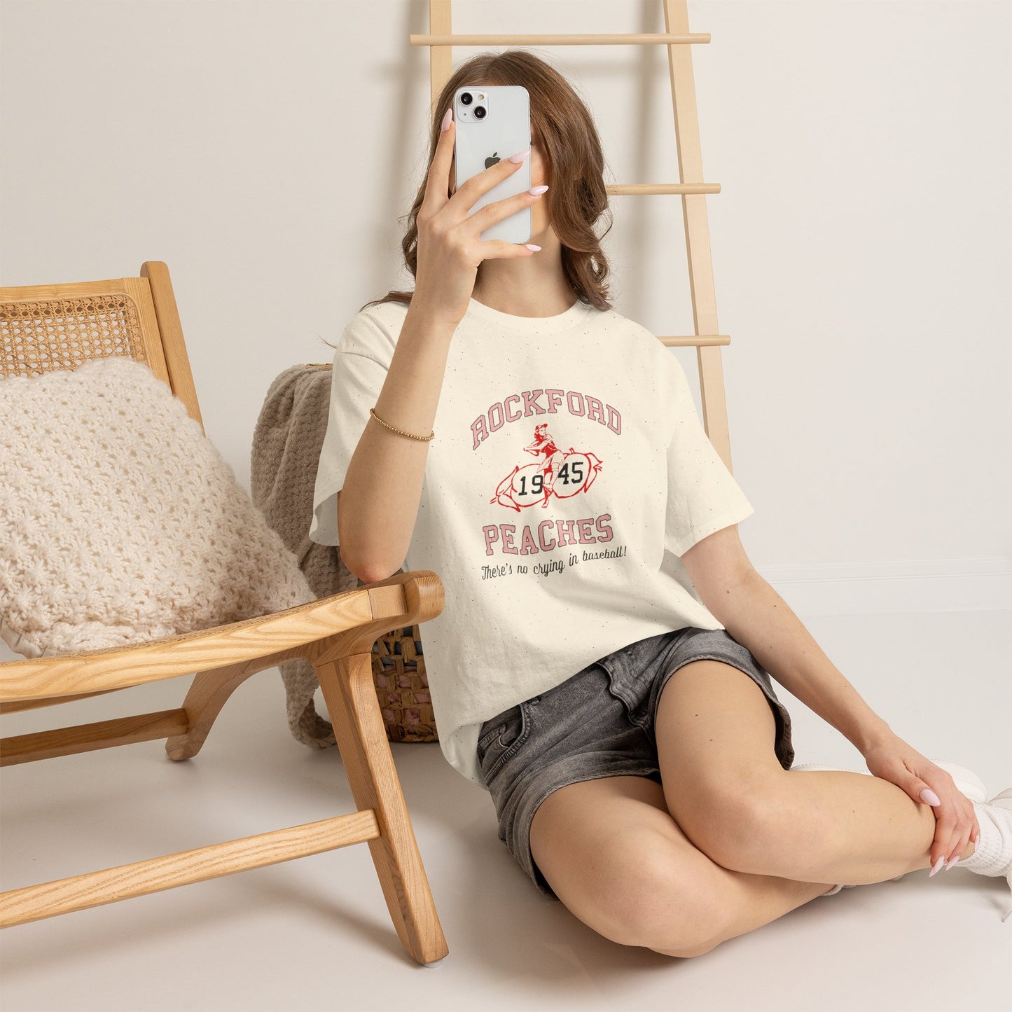 T-Shirt — Peaches 1945 Vintage Softball Retro Graphic Tee