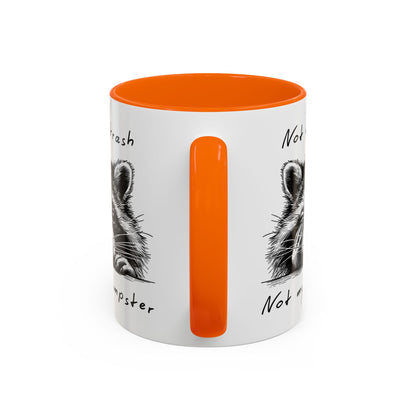 Not My Trash Not My Dumpster Raccoon Accent Coffee Mug