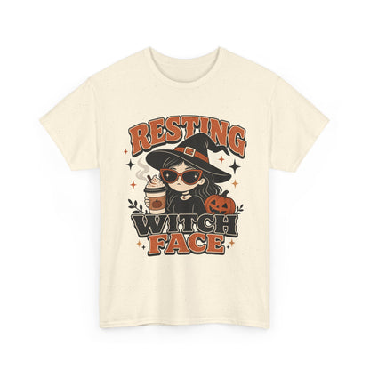 Resting Witch Face T-Shirt – Cute Halloween Witch Coffee Tee