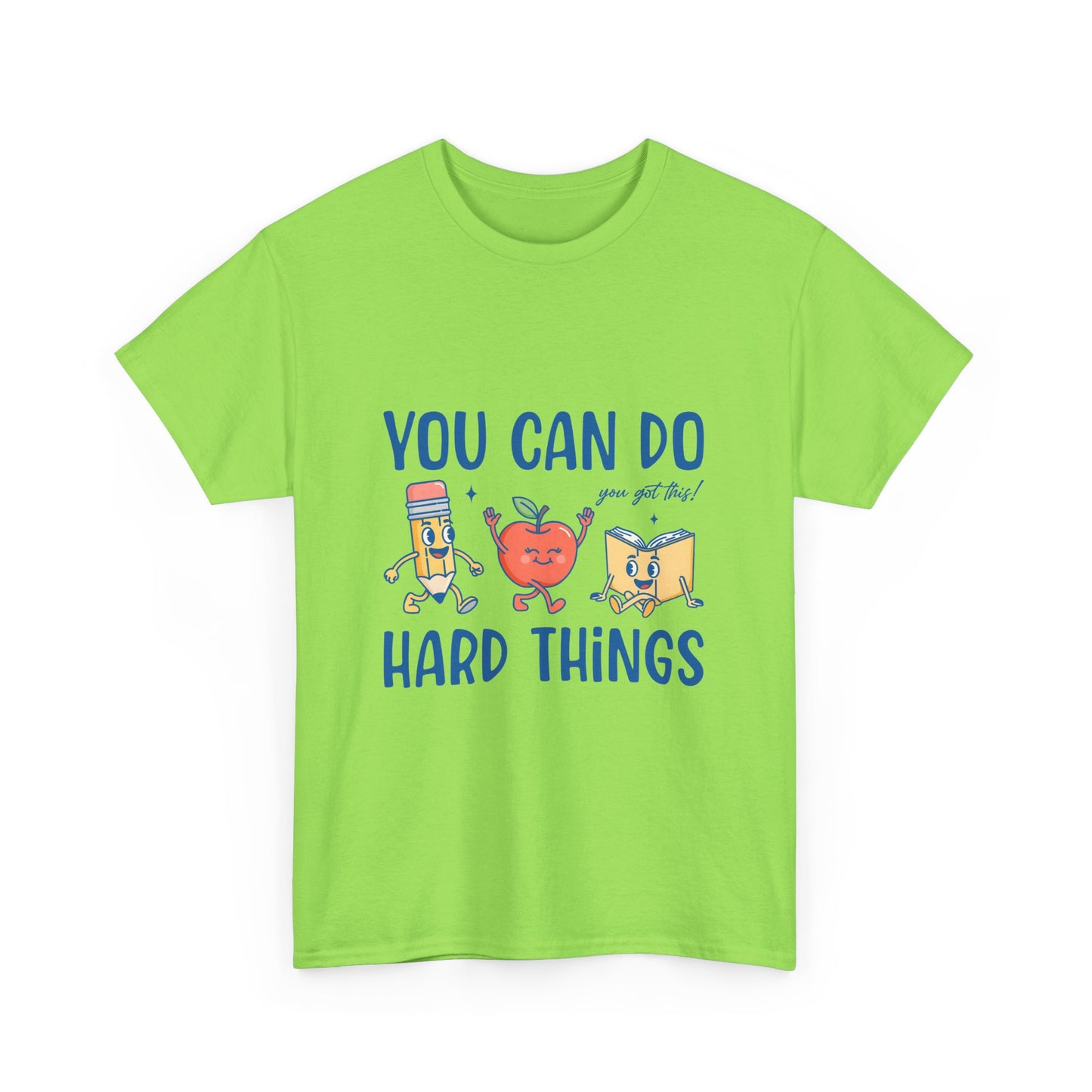 "You Can Do Hard Things" Back to  School Tee with Cute Characters