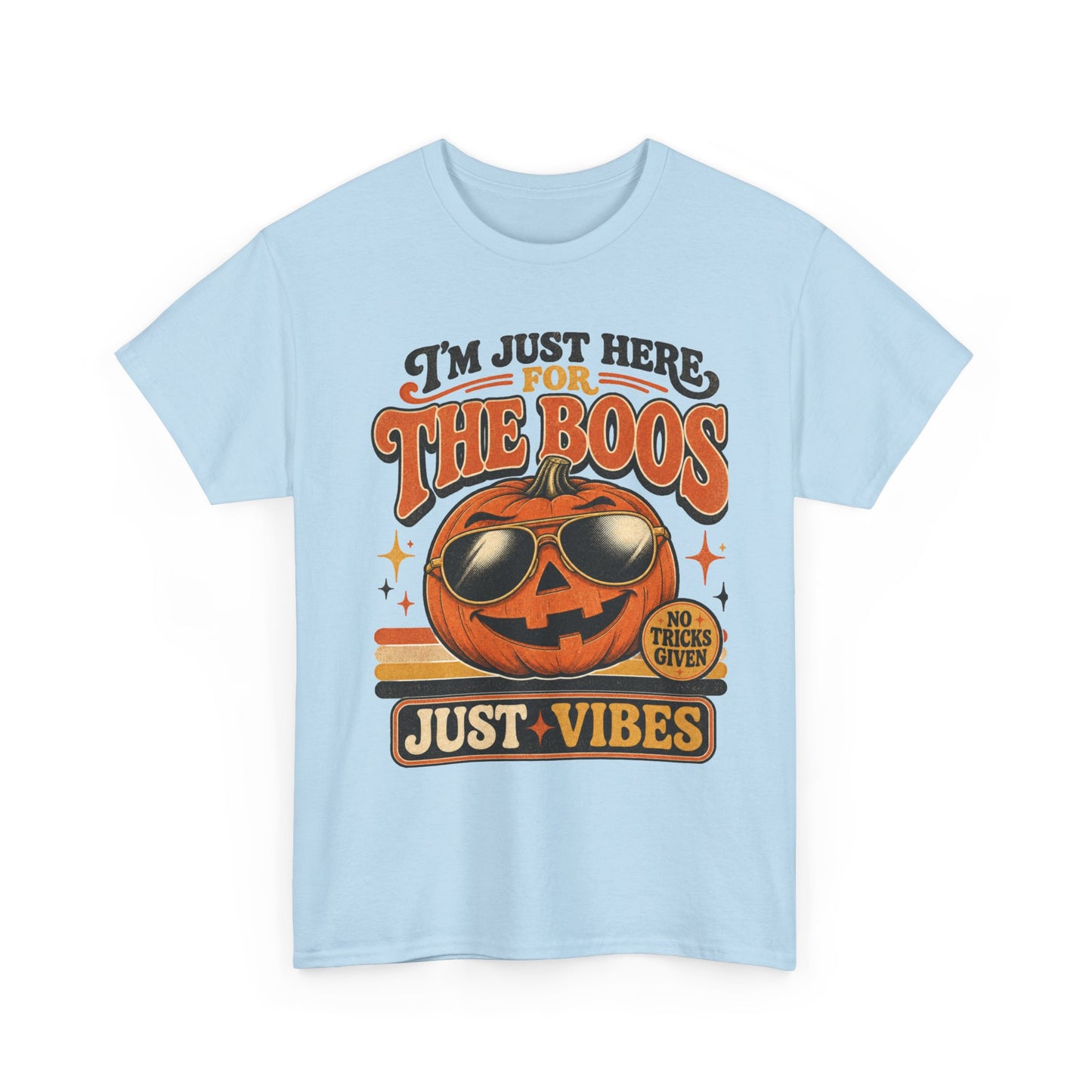 Halloween Pumpkin Tee — "I’m Just Here for the Boos" Retro Vibes