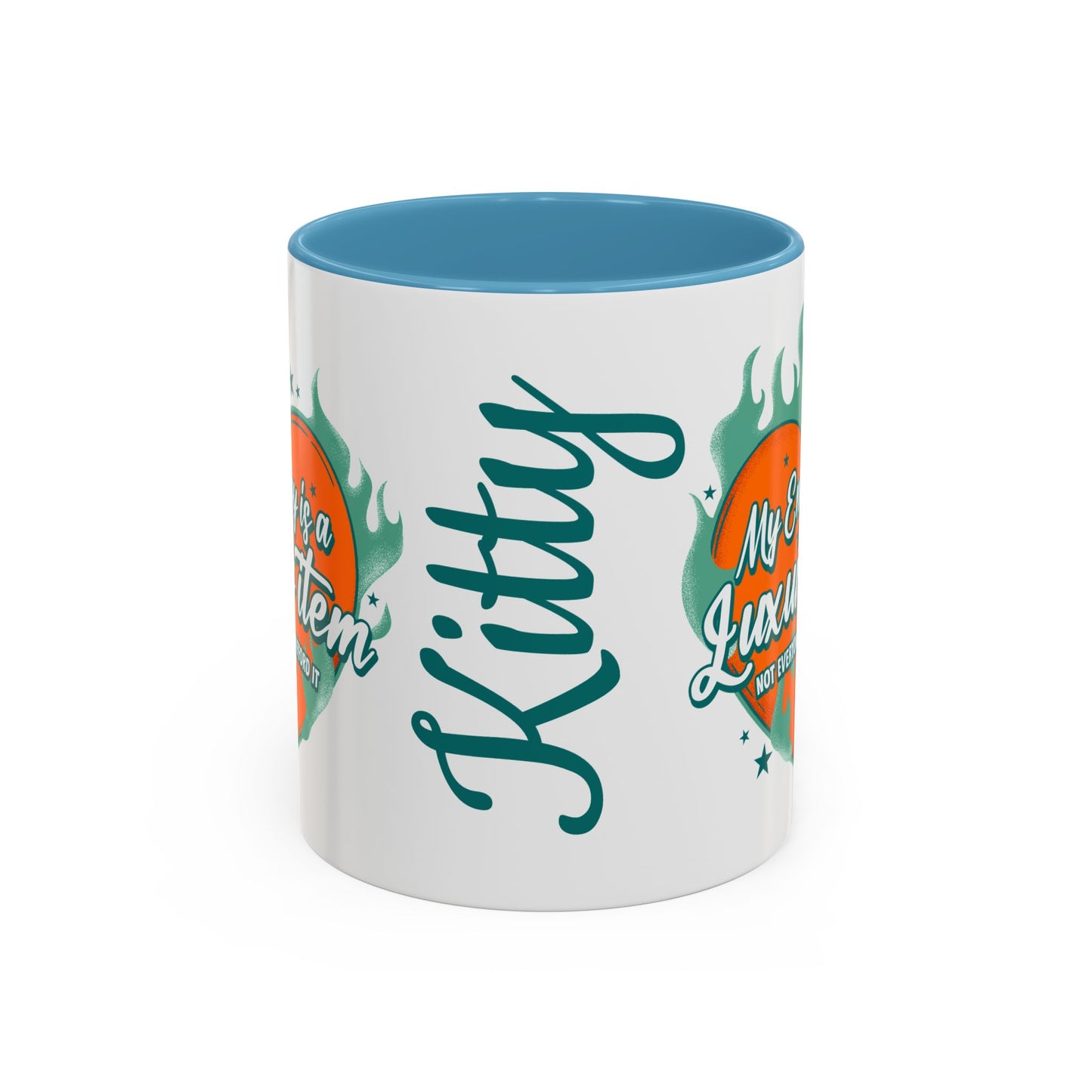 Accent Coffee Mug — "My Energy Is a Luxury Item" Heart Design