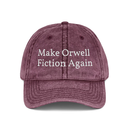 Make Orwell Fiction Again Embroidered Vintage Cap