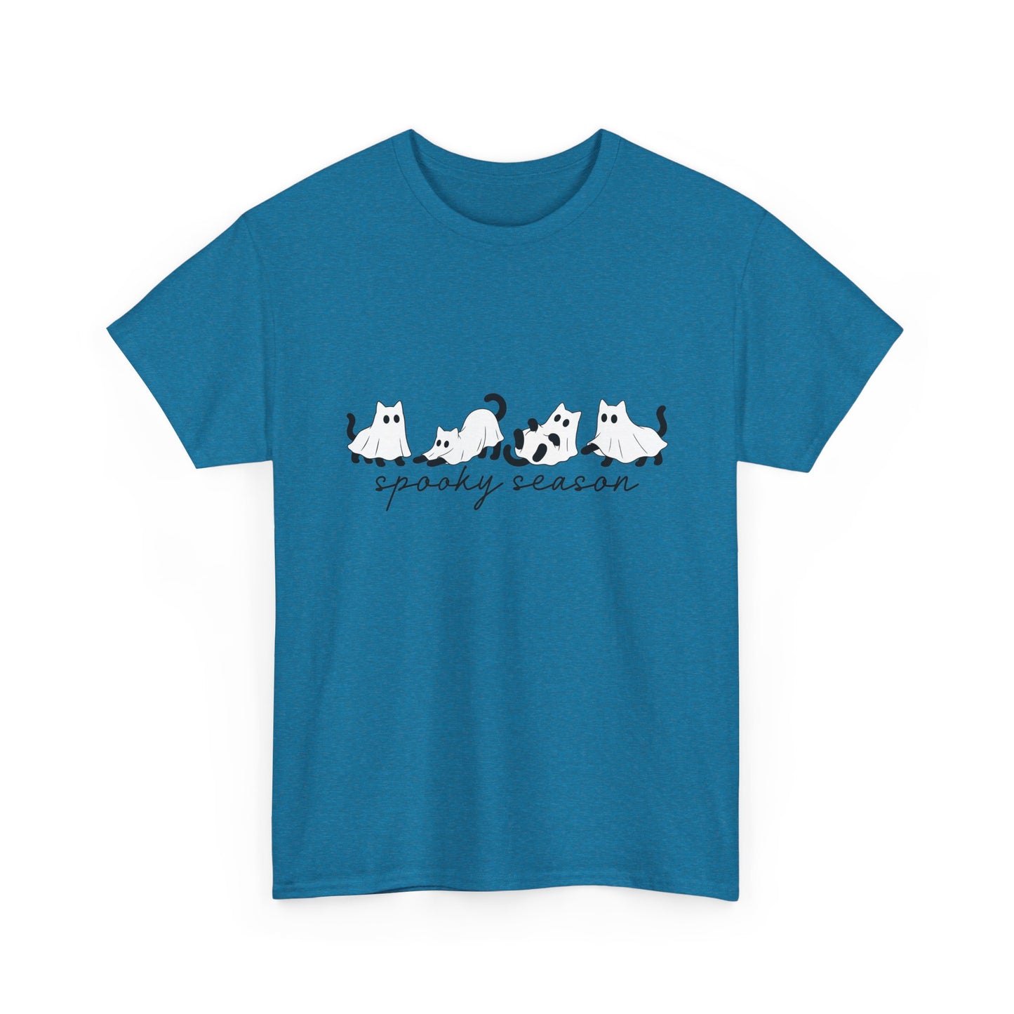 Spooky Season Cat Tee — Cute Ghost Cats "spooky season" Halloween Shirt