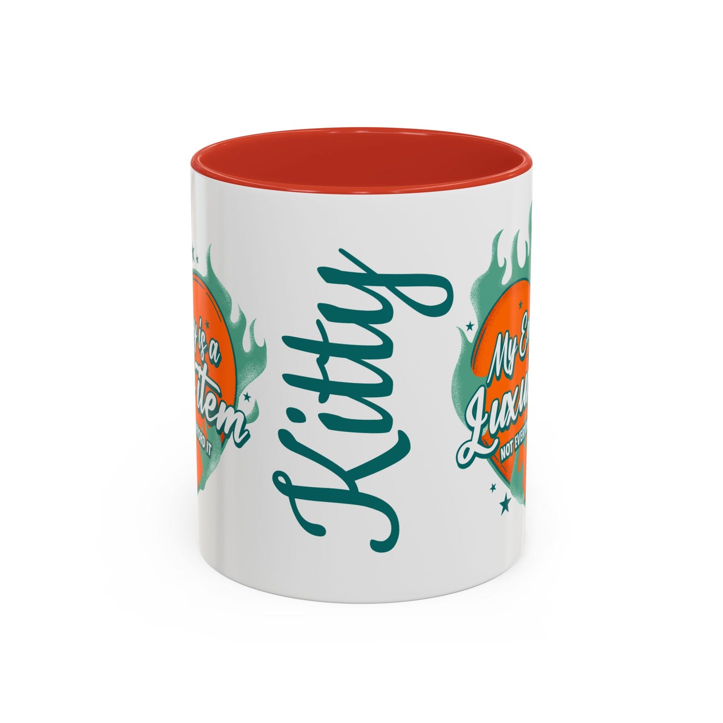Accent Coffee Mug — "My Energy Is a Luxury Item" Heart Design