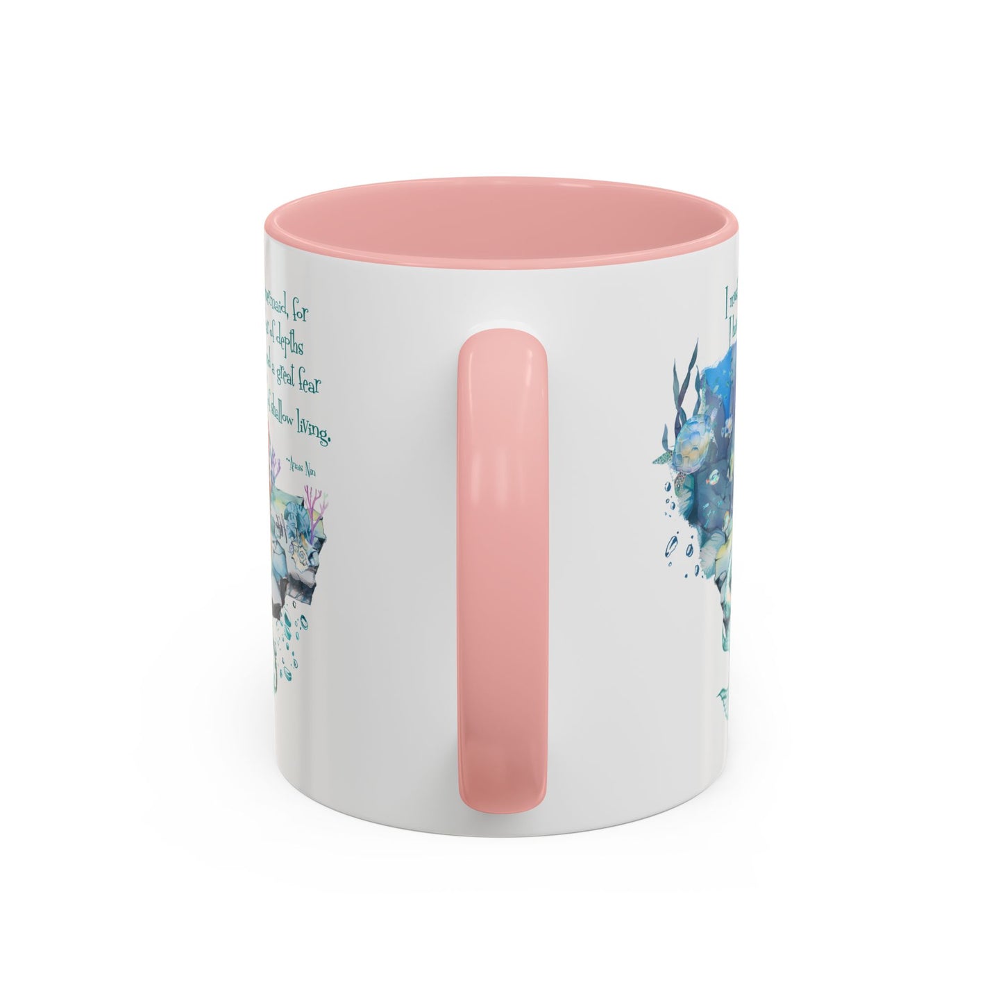 Customizable Mermaid Quote Accent Coffee Mug — Inspirational Ocean Art 11/15oz