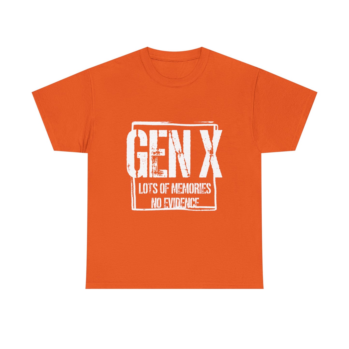 Gen X Tee — "Gen X: Lots of Memories, No Evidence" Vintage Retro Shirt