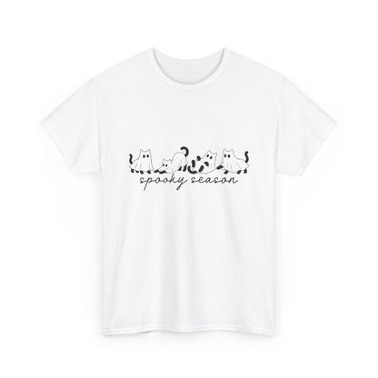 Spooky Season Cat Tee — Cute Ghost Cats "spooky season" Halloween Shirt