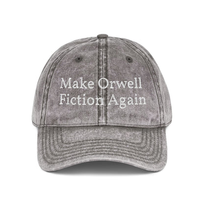 Make Orwell Fiction Again Embroidered Vintage Cap