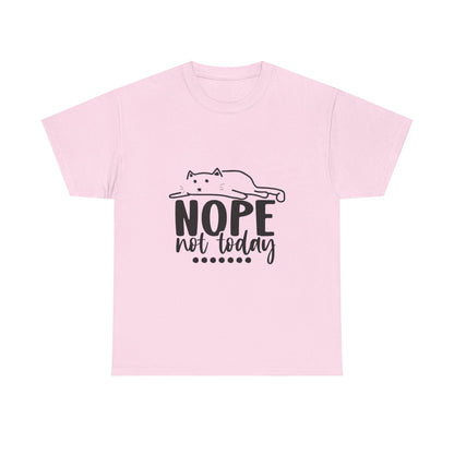 Nope Not Today Cat Tee — Cute Lazy Cat Graphic T‑Shirt
