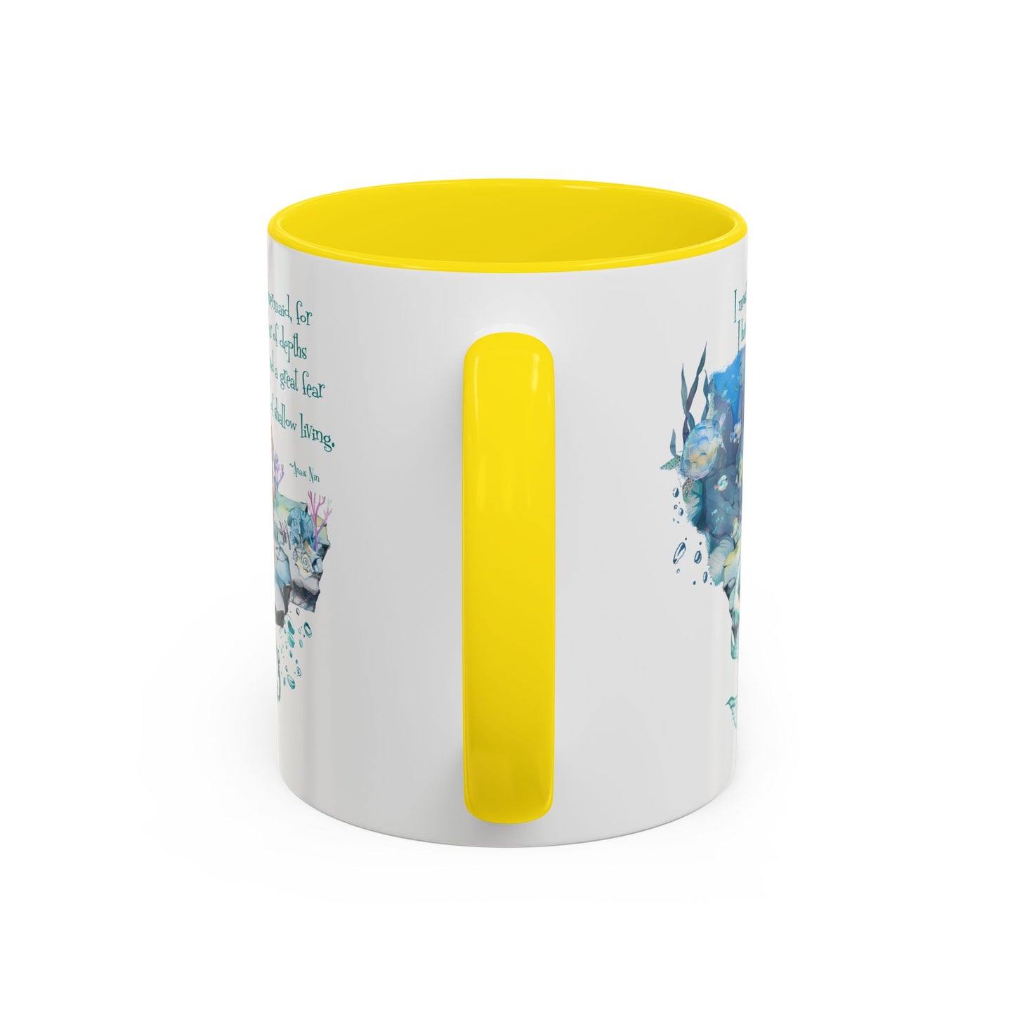 Customizable Mermaid Quote Accent Coffee Mug — Inspirational Ocean Art 11/15oz