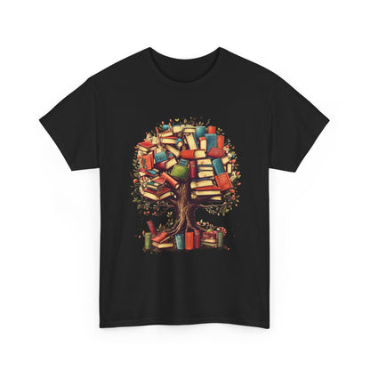 Book Tree T-Shirt – Literary Tree of Books Graphic Tee for Book Lovers