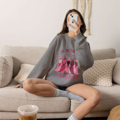 Breast Cancer Awareness Sweatshirt - "In October We Wear Pink" Crewneck