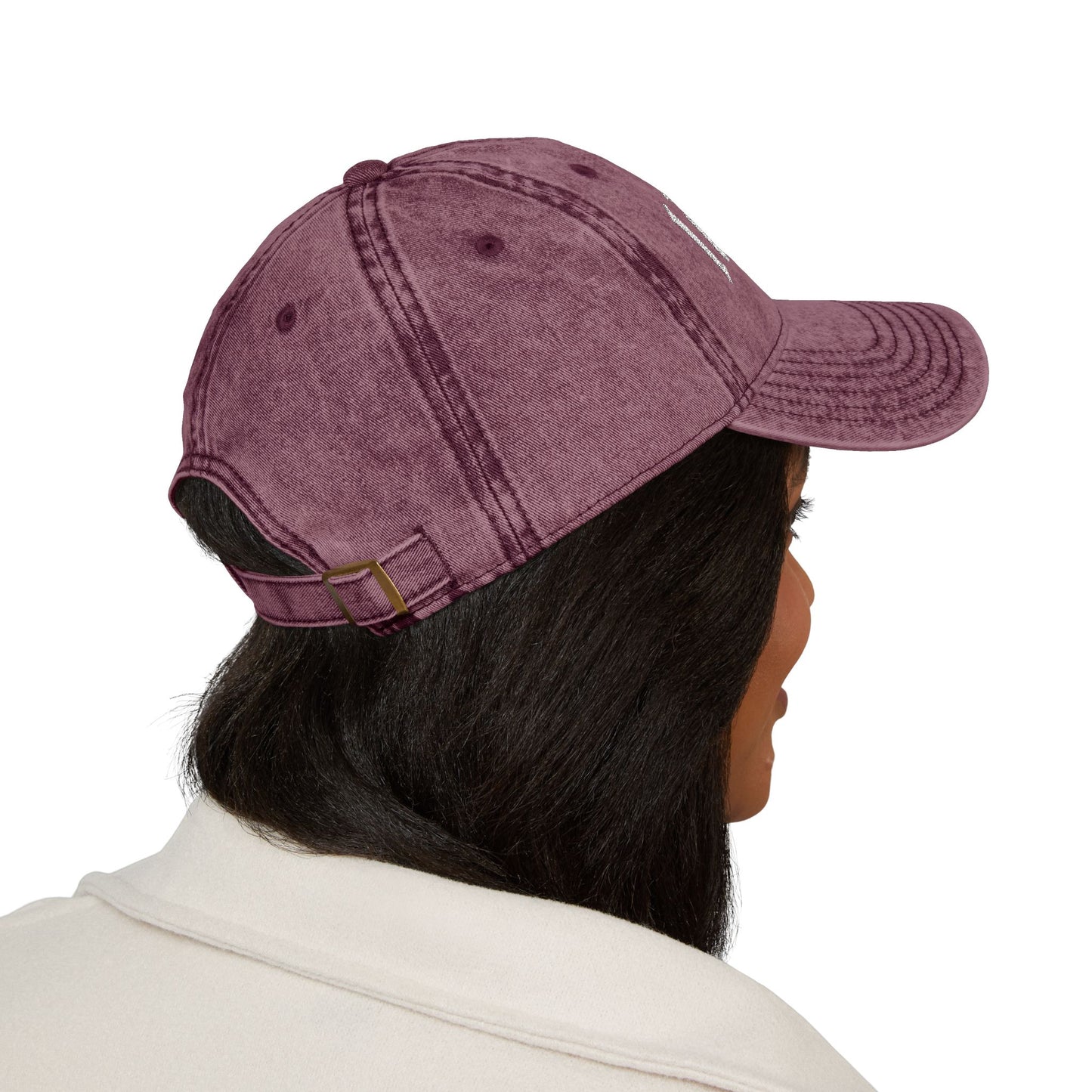 Embroidered 'I Dissent' Vintage Cap - White text