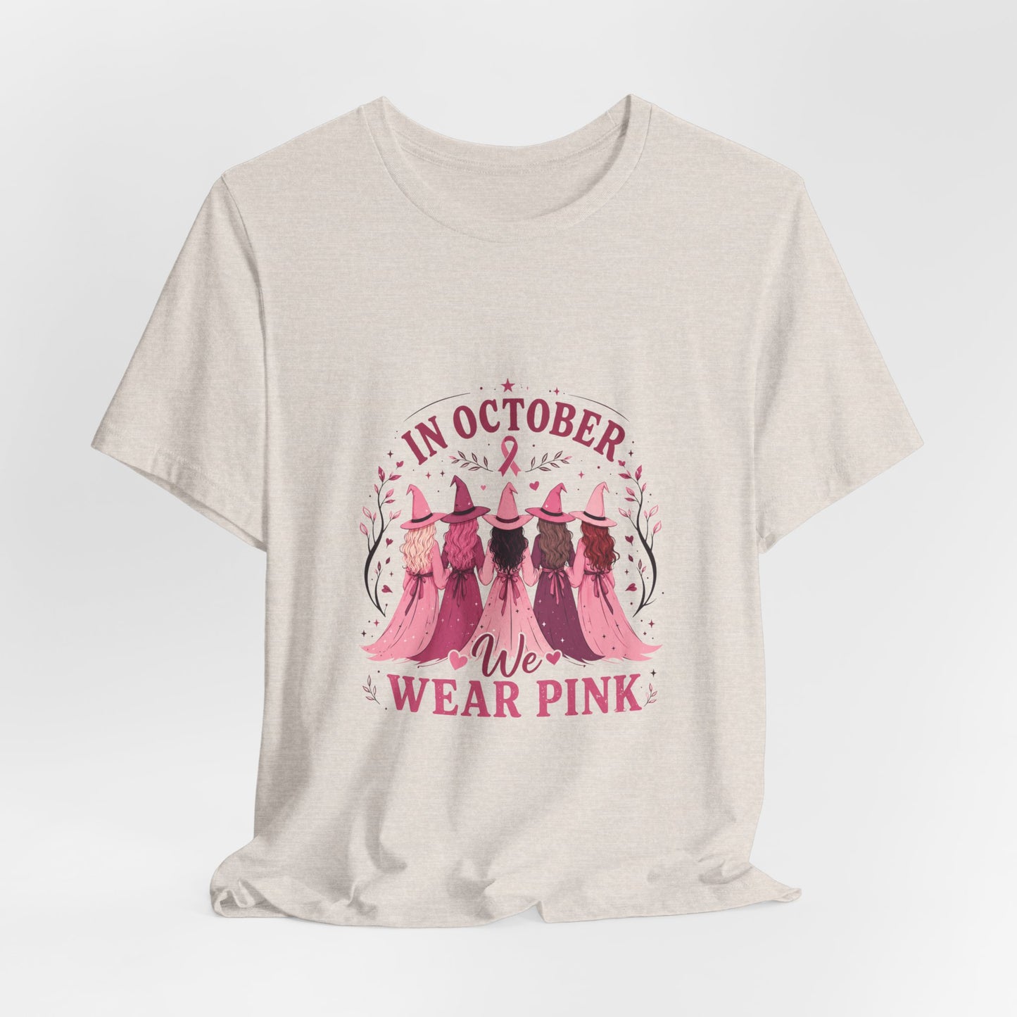 Breast Cancer Awareness Tee — "In October We Wear Pink" Short Sleeve Shirt