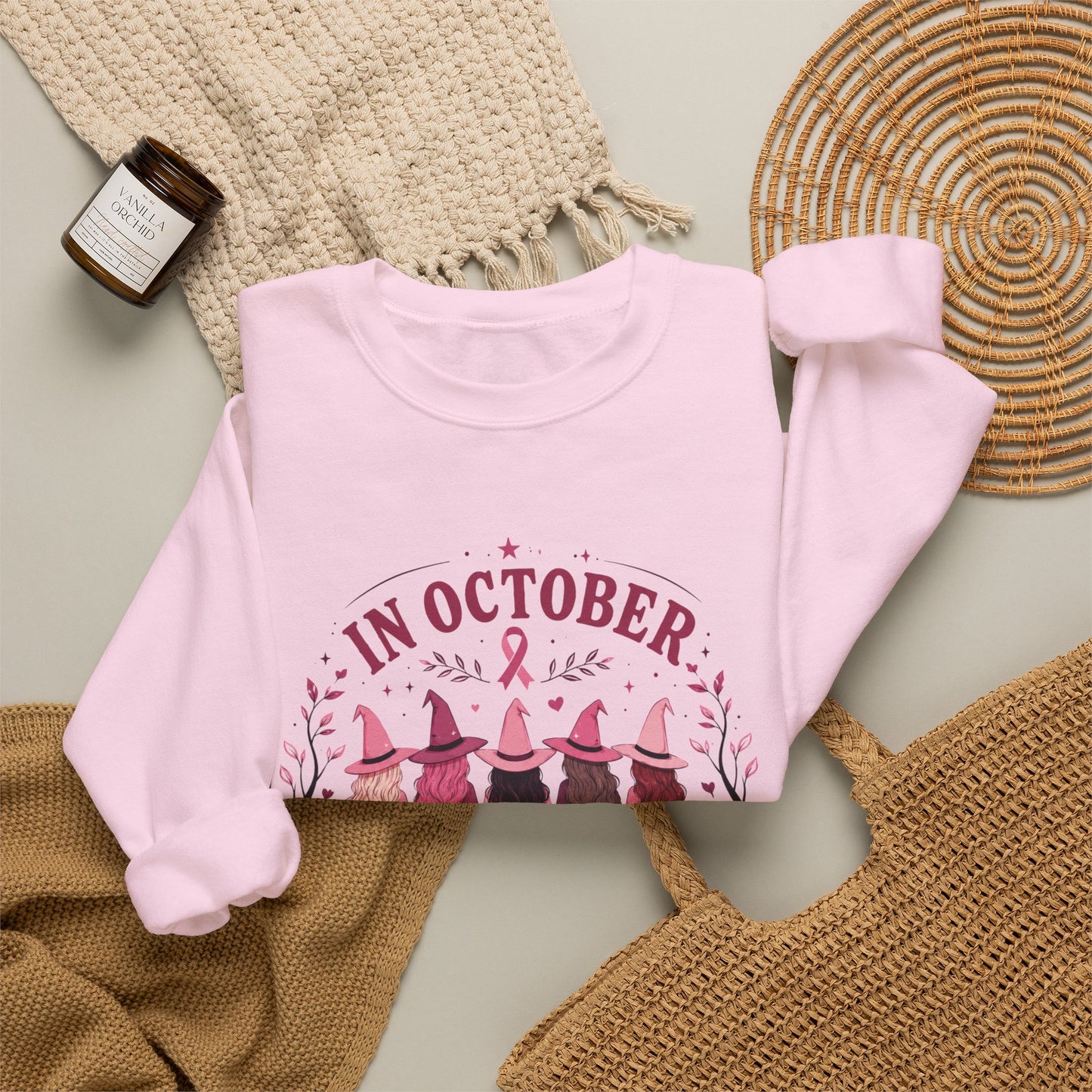 Breast Cancer Awareness Sweatshirt - "In October We Wear Pink" Crewneck