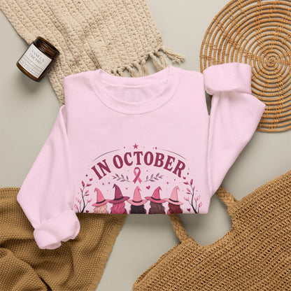 Breast Cancer Awareness Sweatshirt - "In October We Wear Pink" Crewneck