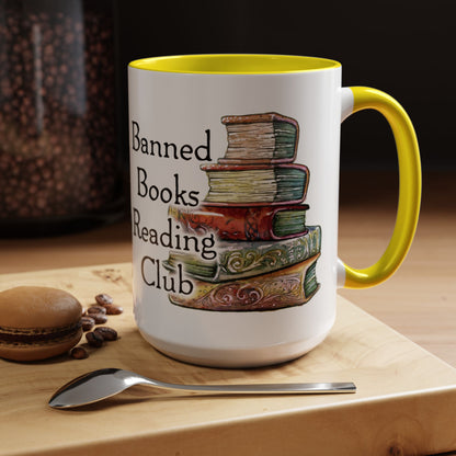 Banned Books Reading Club - Accent Coffee Mug (11, 15oz)