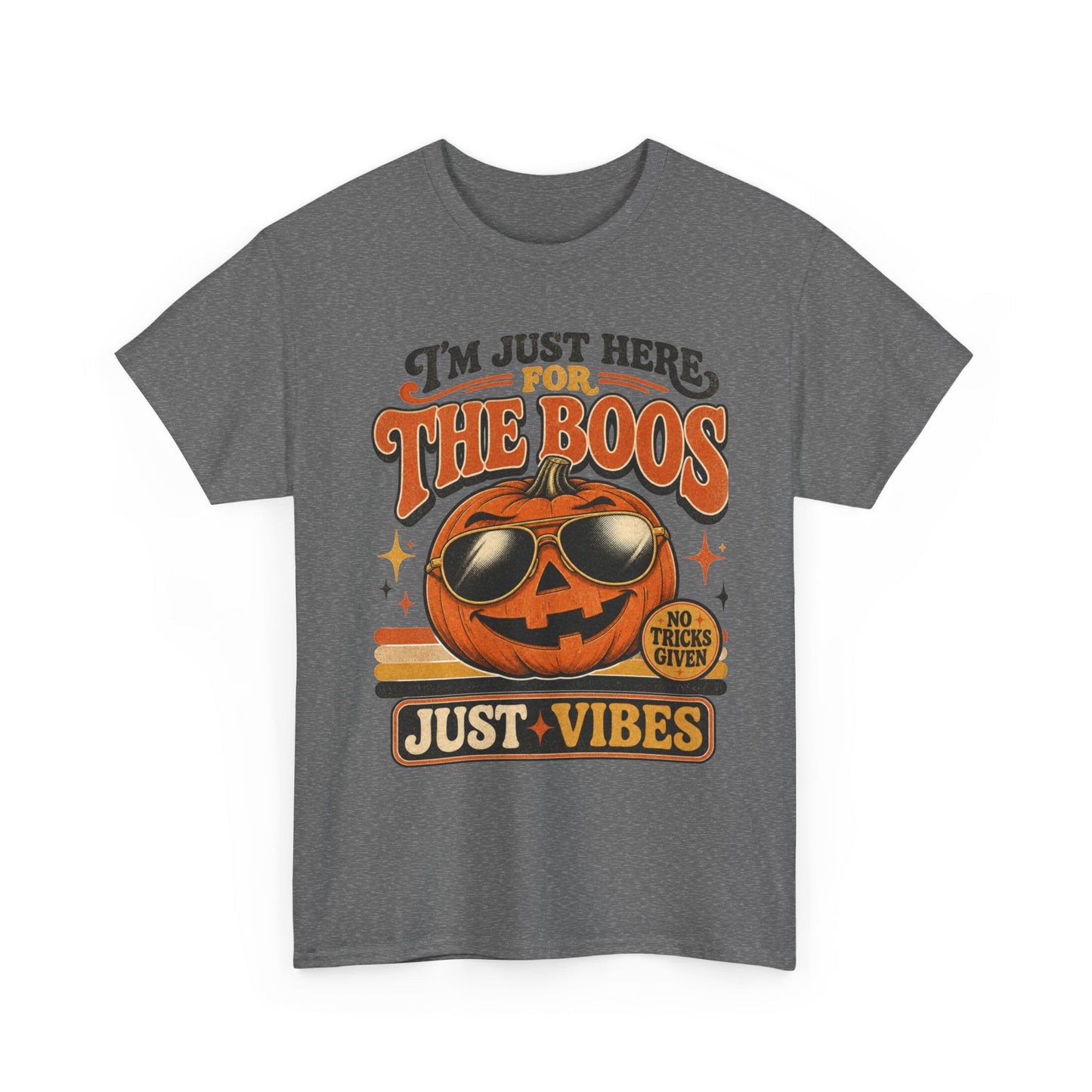 Halloween Pumpkin Tee — "I’m Just Here for the Boos" Retro Vibes