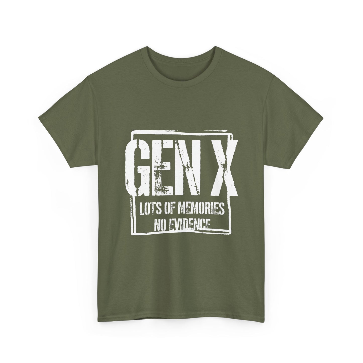 Gen X Tee — "Gen X: Lots of Memories, No Evidence" Vintage Retro Shirt