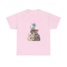 Book Dragon T-Shirt — Cute Book Stack Dragons Reading Tee