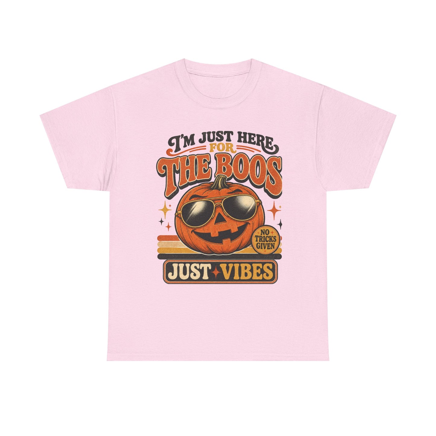 Halloween Pumpkin Tee — "I’m Just Here for the Boos" Retro Vibes