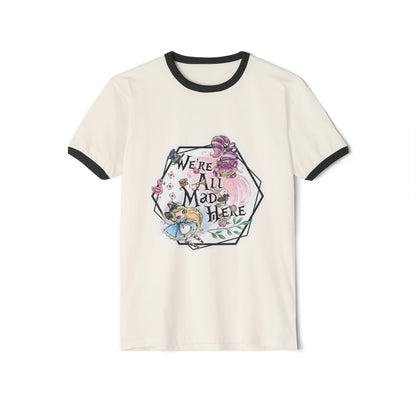 Alice in Wonderland "We're All Mad Here" Ringer T-Shirt