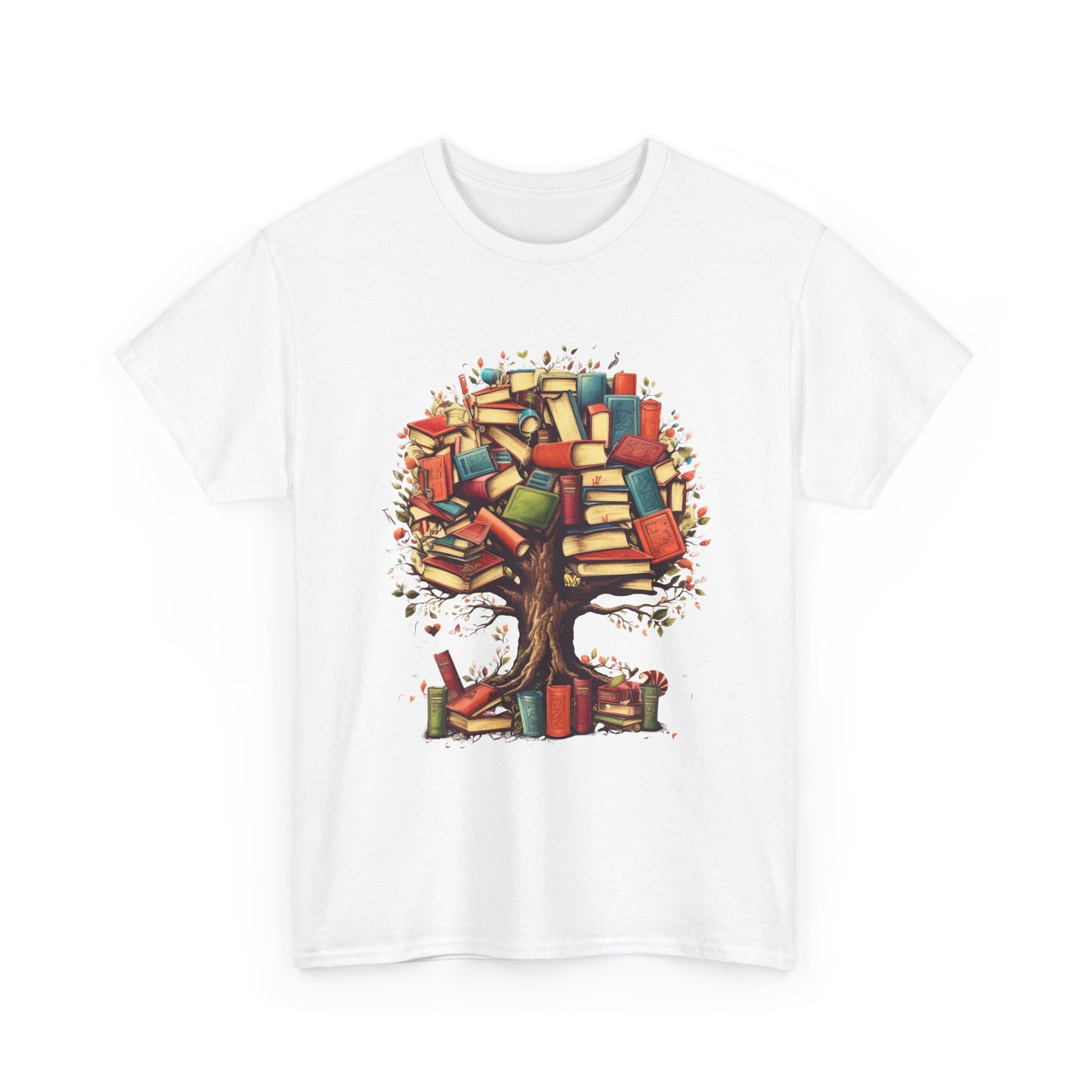 Book Tree T-Shirt – Literary Tree of Books Graphic Tee for Book Lovers