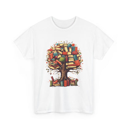 Book Tree T-Shirt – Literary Tree of Books Graphic Tee for Book Lovers
