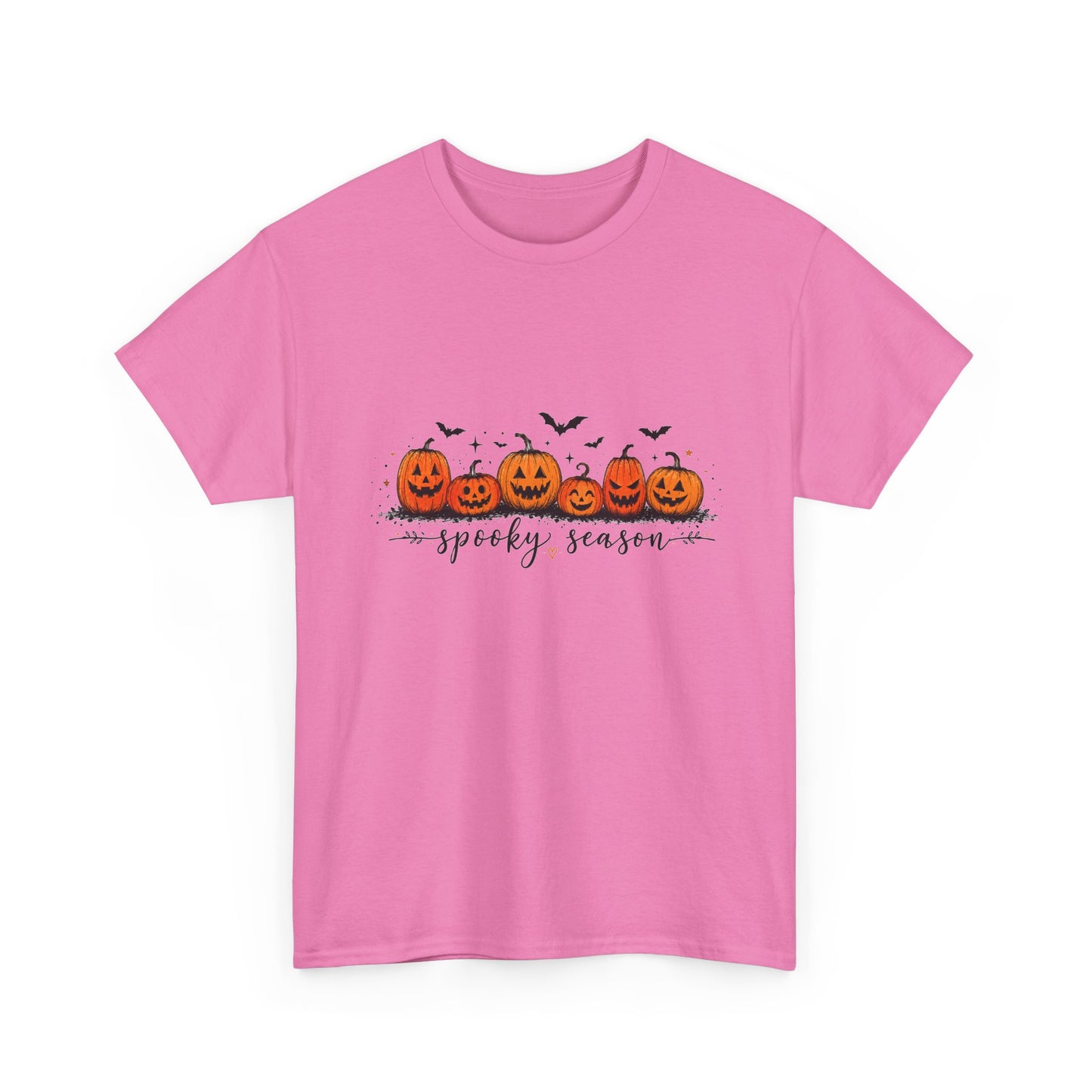 Spooky Season Pumpkin Tee — Cute Jack-o'-Lanterns & Bats Halloween T-Shirt
