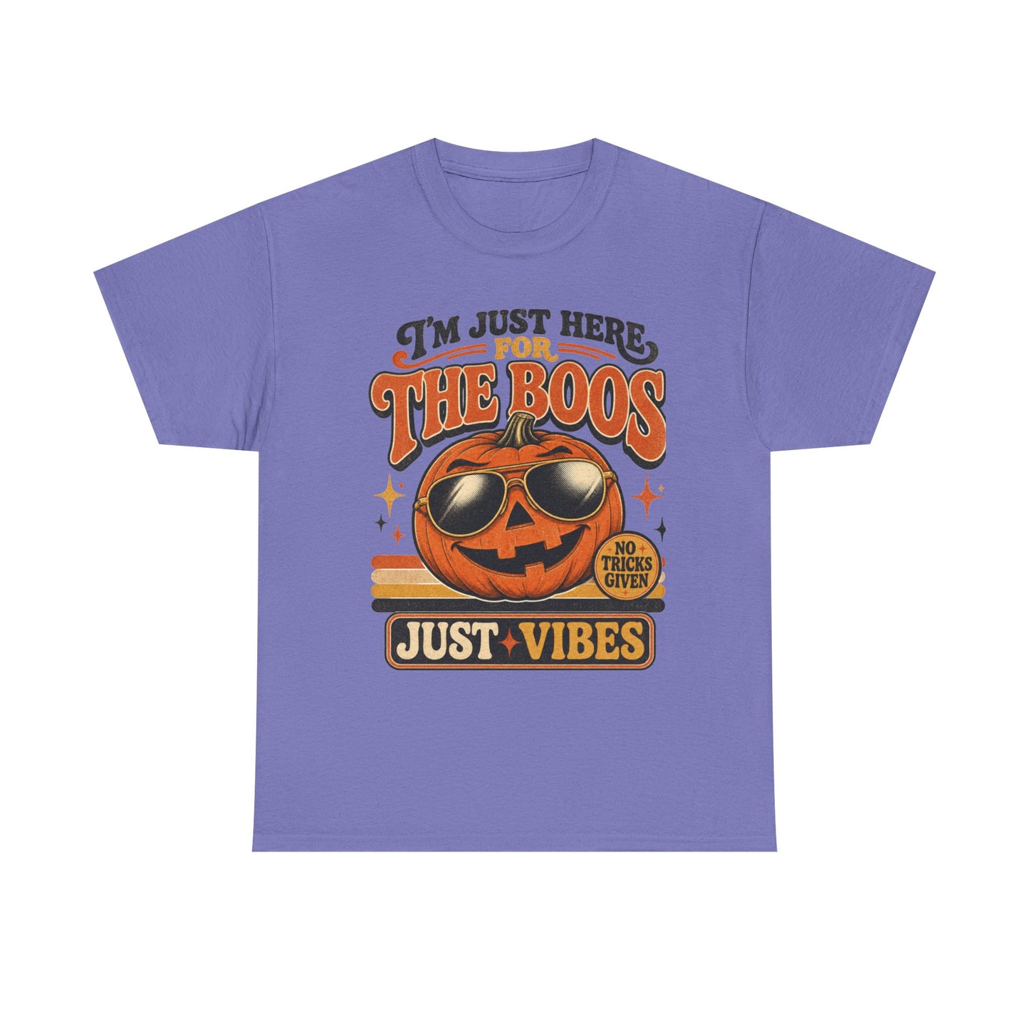 Halloween Pumpkin Tee — "I’m Just Here for the Boos" Retro Vibes