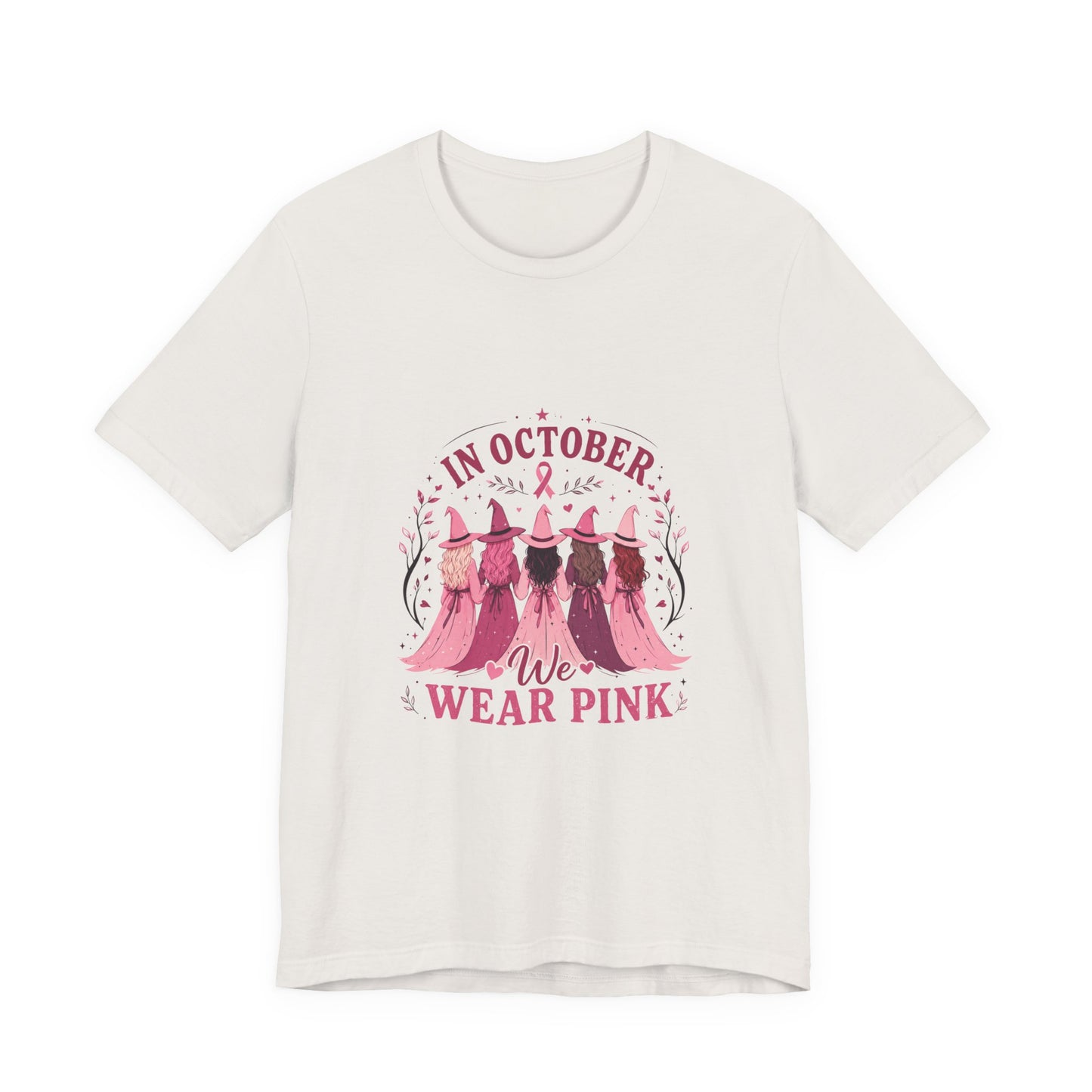 Breast Cancer Awareness Tee — "In October We Wear Pink" Short Sleeve Shirt