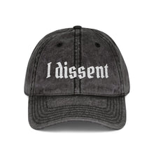 Embroidered 'I Dissent' Vintage Cap - White text