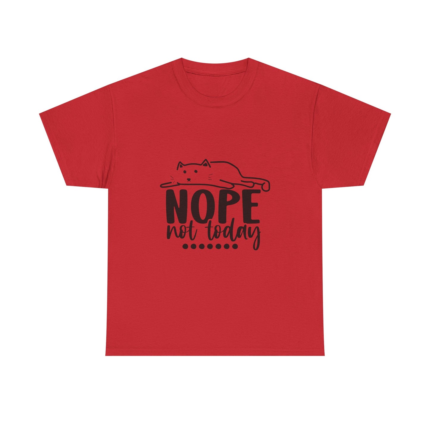 Nope Not Today Cat Tee — Cute Lazy Cat Graphic T‑Shirt