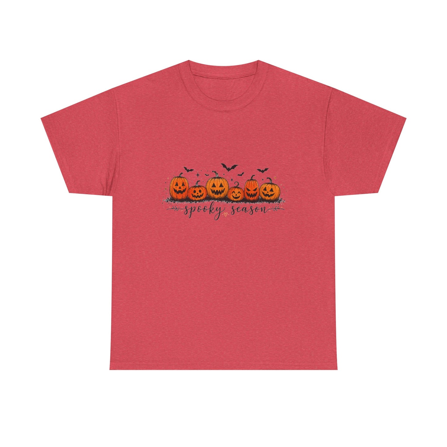 Spooky Season Pumpkin Tee — Cute Jack-o'-Lanterns & Bats Halloween T-Shirt