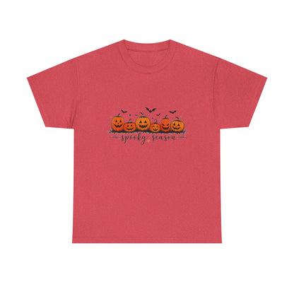 Spooky Season Pumpkin Tee — Cute Jack-o'-Lanterns & Bats Halloween T-Shirt