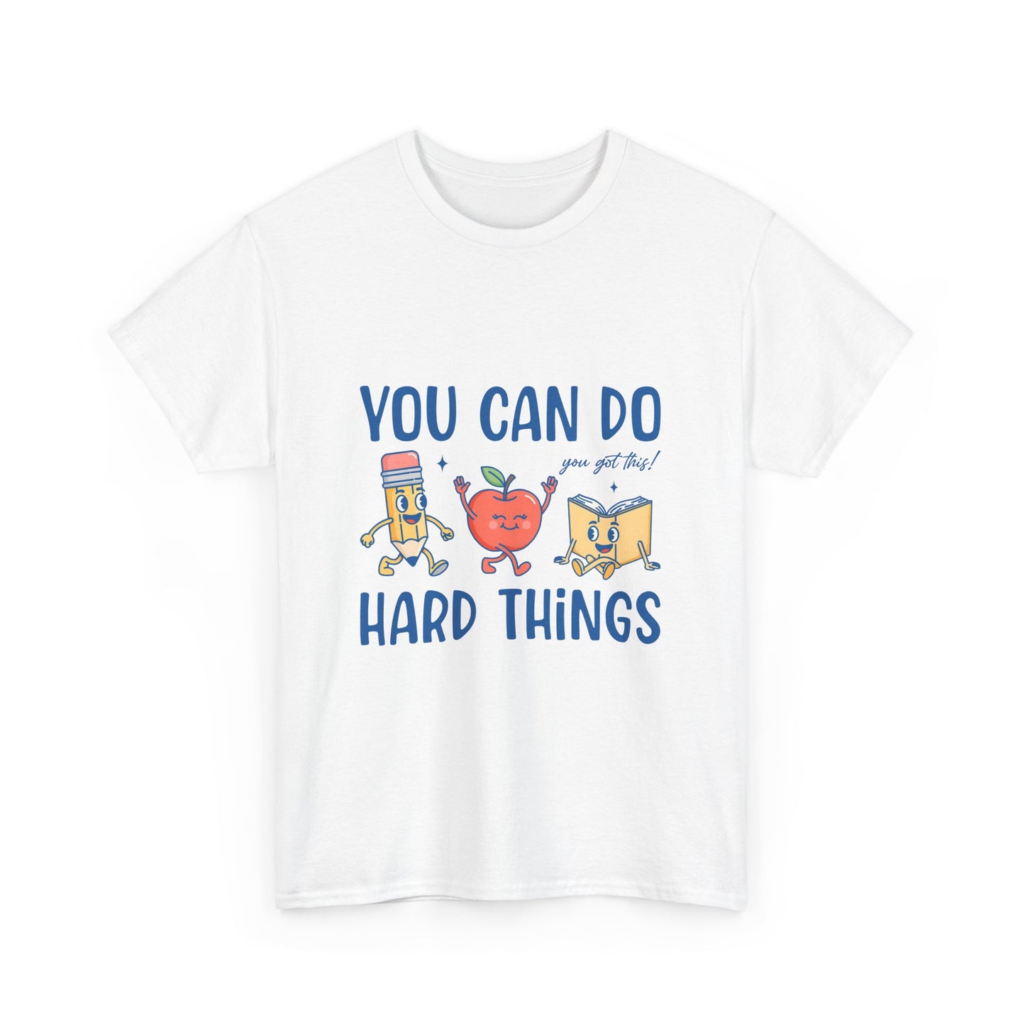 "You Can Do Hard Things" Back to  School Tee with Cute Characters