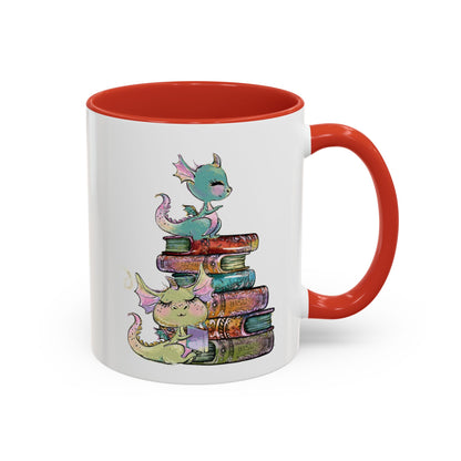 Book Dragons - Accent Coffee Mug (11, 15oz)