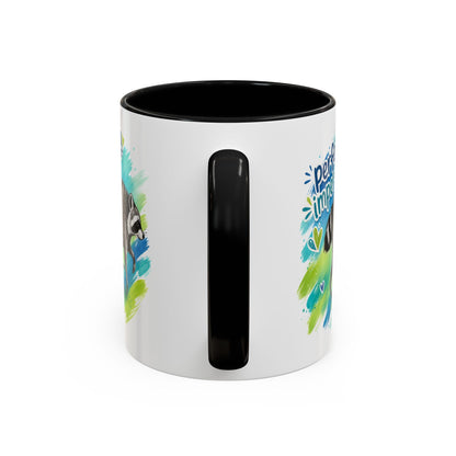 Customizable Perfectly Imperfect Raccoon Accent Coffee Mug - 11/15oz