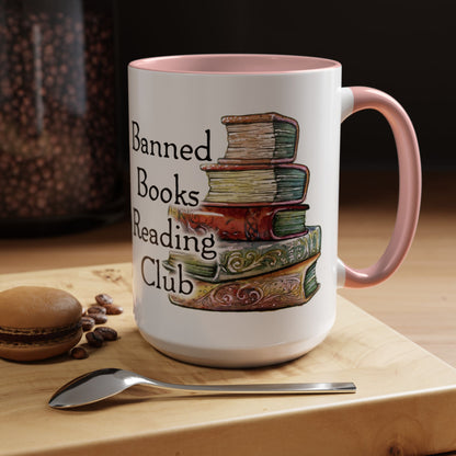 Banned Books Reading Club - Accent Coffee Mug (11, 15oz)