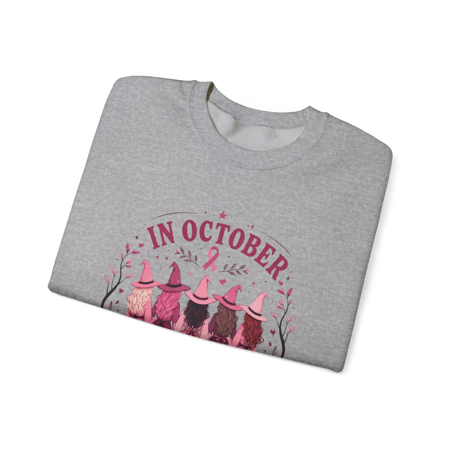 Breast Cancer Awareness Sweatshirt - "In October We Wear Pink" Crewneck