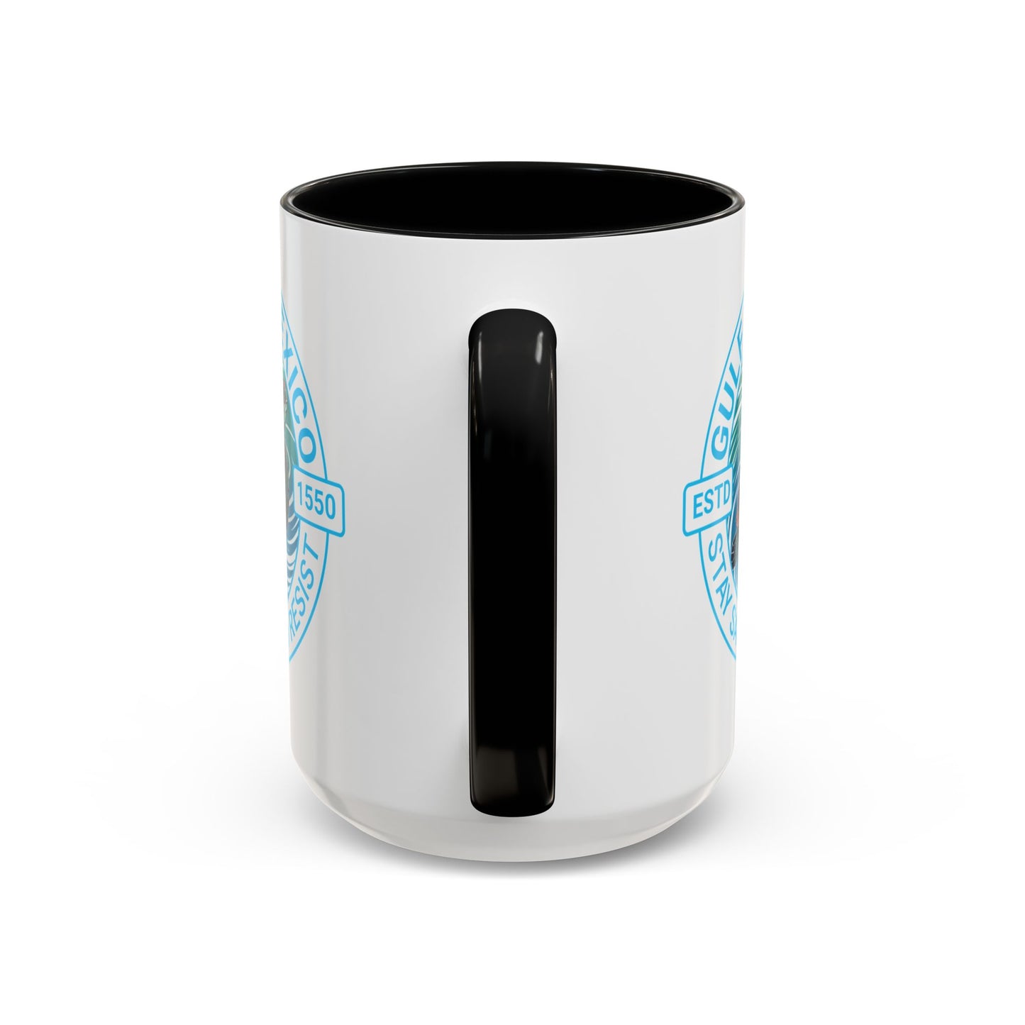 Customizable Gulf of Mexico Turtle Coffee Mug — "Stay Salty and Resist" Accent Ceramic Mug