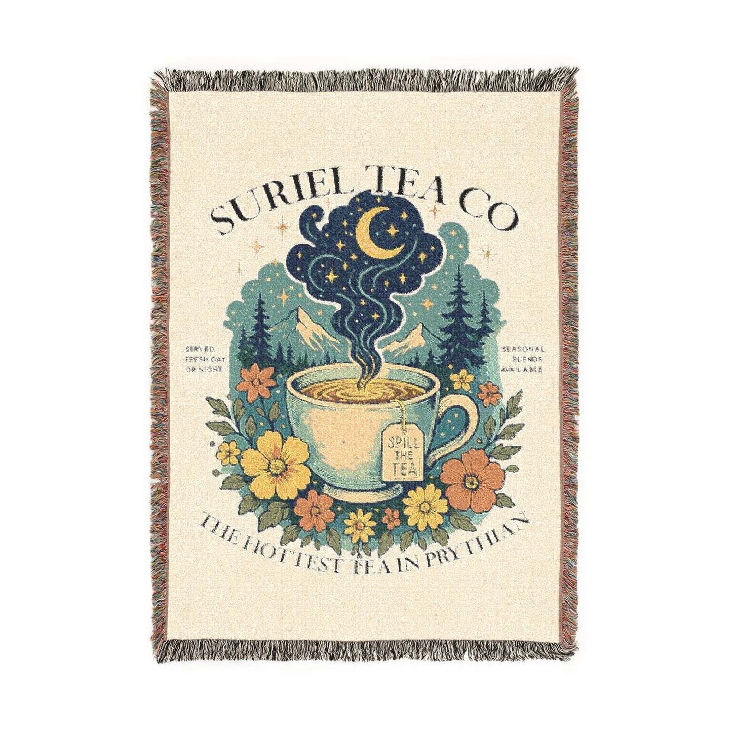 Mystic Tea Co. Woven Throw Blanket