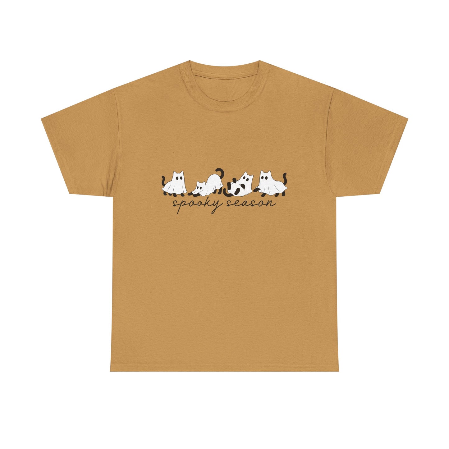 Spooky Season Cat Tee — Cute Ghost Cats "spooky season" Halloween Shirt